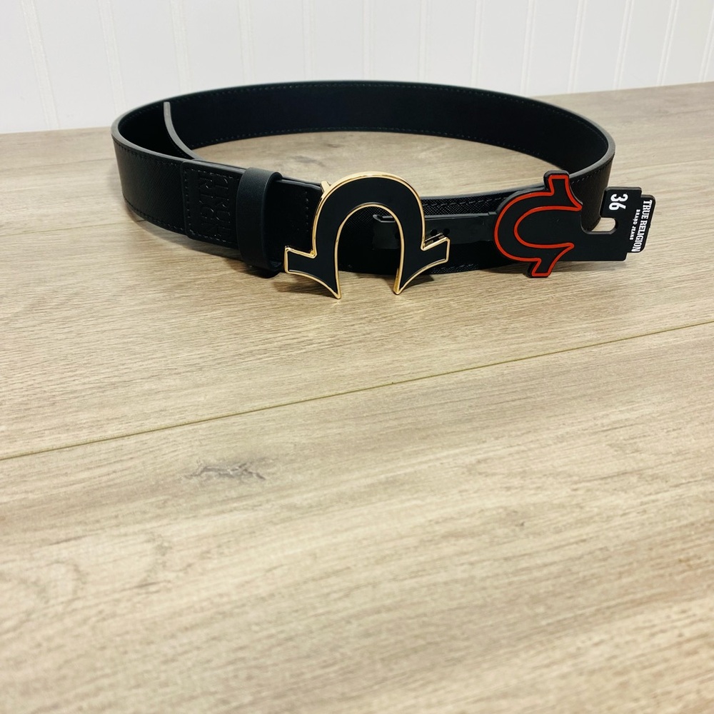 True Religion Mens horseshoe Belt Size 36